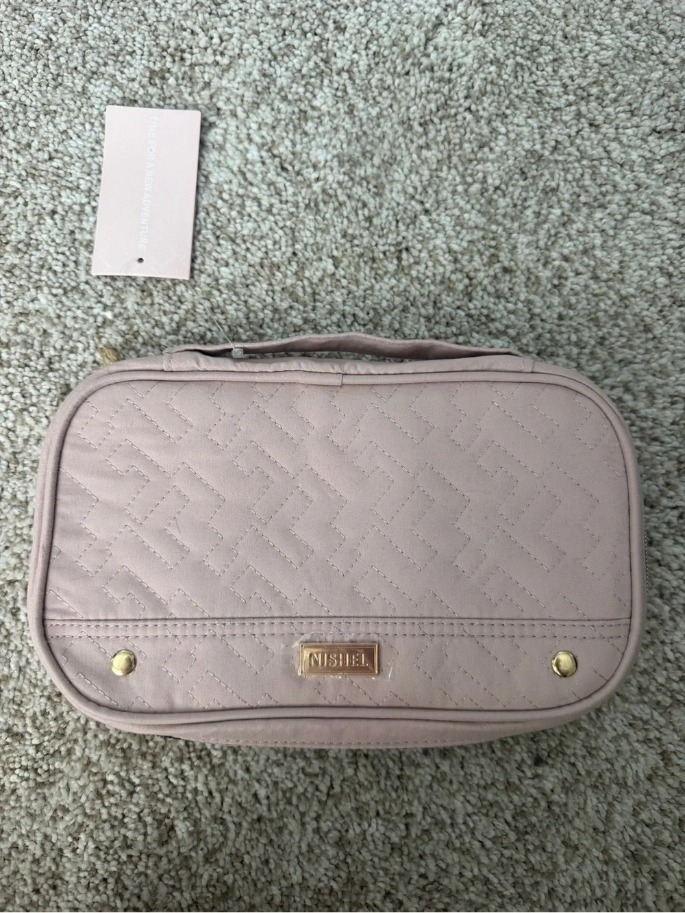 Nishel Blush Quilted Women's Cosmetic Bag